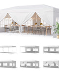 10x20 Pop Up Canopy Tent With 6 Removable Sidewalls, One Push Setup Party Gazebo For Outdoor Weddings, Parties And Events
