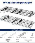 Beefy Heavy Duty Garage Wall Shelves Set, 2x6 Ft Metal Storage Racks, Four Wall Mounted Floating Shelves 24x36 Inches With Hooks
