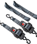 Retractable Ratchet Tie-Down Straps 2 Inch By 10 Feet, 3000 Lbs Break Strength, Heavy-Duty Cargo Straps For Hauling Trucks, Motorcycles, RVs