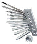 Stainless Steel DIY Leather Hole Punch Tool Set For Handbags Clothing Cardboard And Crafts With Snap Button Punch Base Claw Gasket Cutter Kit Beast