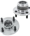 Rear Wheel Bearing And Hub Assembly Set Of 2 For Ford Focus 2000 2009 Rear Disc Brake Models Only, 4 Lug, No ABS