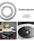 Heavy Duty Turntable Bearing With Silent Slewing Ring For Lazy Susan And Rotating Table Plate 360 Degree Swivel Aluminum Body