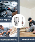 Two Pack Adjustable Universal Socket Wrench Tool Set Featuring 10mm To 19mm Adapters for auto repair, construction, and home repairs.