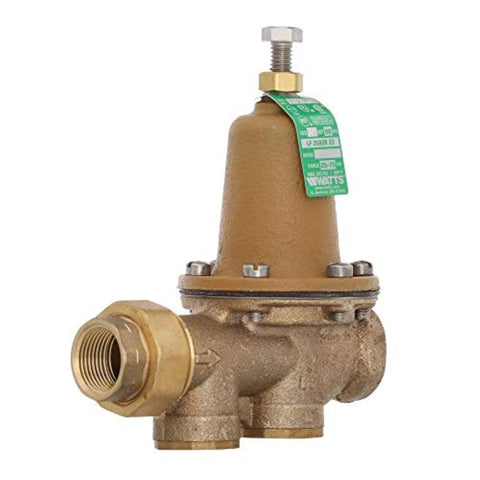 Watts LF25AUB-Z3 water pressure reducing valve, 3/4 in NPT female union x NPT female, brass body, polymer seat