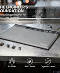 Heat Resistant Anti Static Soldering Mat With Strong Magnetic Screw Positioning, ESD Safe Silicone Repair Mat on workbench