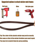 Wicker Repair Kit For Patio Furniture High Strength Polyethylene Strapping 130 Ft Mottled Dark Brown with tools