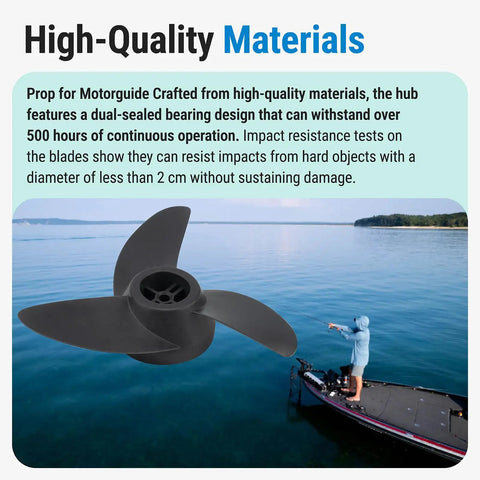 Machete III Propeller For Motorguide Trolling Motors, 3 Blade 3.5 Inch Replacement Prop For Xi5 Xi3 R3 W55 And Tour Pro Series, Black Finish, Durable, High Performance Trolling Motor Propeller