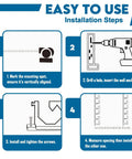 Installation steps for Horizontal Fishing Rod Holder For Garage Wall Or Ceiling Mount Holds Up To 6 Rods Or Combos Staggered Design Rack