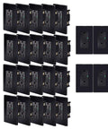 Black GFCI Outlets 15 Amp 24 Pack Featuring LED Indicator And Weather Resistant Build With Screwless Wall Plates and Screws Included