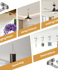 Stainless Steel Ceiling Hooks Pack Of 12 For Curtains Purses Bags Mugs And More Brushed Finish Screw In Ceiling Hangers display