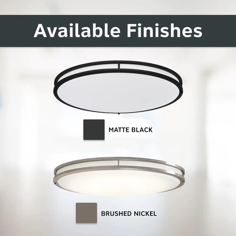 Brighten Any Space With A 24 Inch Oval Flush Mount LED Ceiling Light Dimmable 2800 Lumens Adjustable 3000K 4000K 5000K