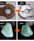 Before and after results of using 80 Grit Aluminum Oxide Sandblasting Media Pro Grade Heavy Duty For Metal And Glass Prep.