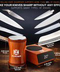 Rolling Knife Sharpener Kit With Diamond And Ceramic Discs, Magnetic Angle Guide For 15 Degree And 20 Degree Sharpening
