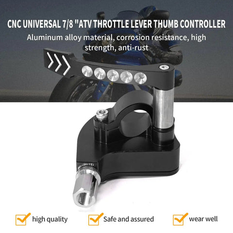 Seven Eighths Inch Universal Billet Throttle Thumb Assembly For ATV And Dirt Bike, Fits 22mm Handlebars, Thumb Controller Replacement For Yamaha Suzuki Polaris Can Am Kawasaki Honda Arctic Cat KYMCO