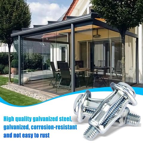 Petal Nut Set 80 Pieces M4 M5 M6 Expansion Jack Nuts with Galvanized Finish, shown for License Plates and Wall Mounts