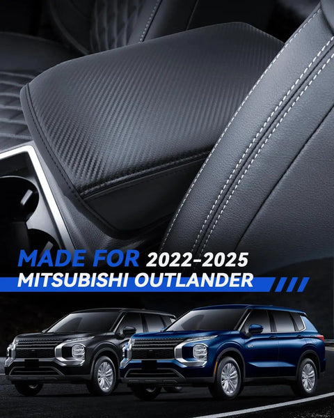 Armrest Cover For 2022 2023 2024 2025 Mitsubishi Outlander SE Black Edition SEL Center Console Middle Lid Pad Protector.