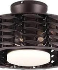 Bladeless Ceiling Fan With Lights And Remote 23 Inch Low Profile Fan With Dimmable LED Six Speeds Flush Mount View