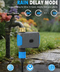 WiFi Hose Timer With App Control For Garden Irrigation Smart Bluetooth Water Timer No Hub Needed Works With Alexa And Google Digital Automatic Lawn Sprinkler System For Outdoor Yard 1 Outlet installed on faucet