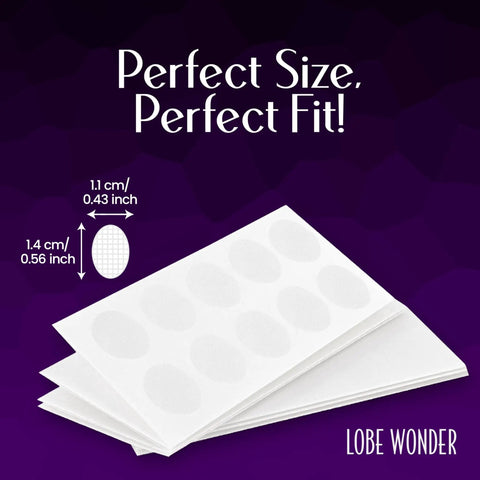 Clear Latex Free Ear Lobe Support Patch For Pierced Ears That Instantly Lifts And Protects Prevents Torn Or Stretched Lobes Nearly Invisible Earring Back Alternative For All Styles And Sizes 60 Patches
