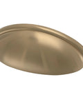Champagne Bronze 3 Inch Cup Pull Cabinet Handles Set Of 10 For Cabinets And Dressers, 76mm, durable metal construction, angled view