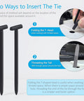Two insertion methods for Heavy Duty Nylon Universal Cable Tie Buckles Kit With Self Locking T Rivet Zip Tie Clips