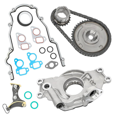 High Volume LS Oil Pump Timing Chain Kit With Gasket For Chevy Silverado Tahoe GMC Sierra Cadillac 2007+ engines