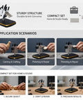 Versatile Mini Vise Table Top Clamp For Hobby Jewelers features rotating base, adjustable angles, and durable aluminum for crafting.