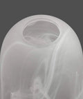 Close-up of Six Pack Bell Shaped Alabaster Glass Shades for Ceiling Fans and Wall Lights, lipless design, 1-5/8 inch fitter opening.