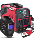 3 In 1 Flux Core Mig Welder 140A Portable 110V Inverter With Mig Lift Tig And Stick Welding Synergic Control LED Display Includes Welding Helmet