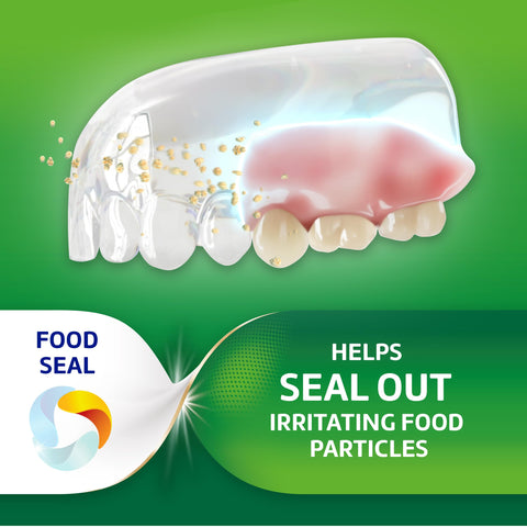 Illustration of Strong All Day Hold Denture Adhesive Cream With Food Seal For Comfort Flavor Free and Zinc Free 2.4 Oz Tubes 4 Pack