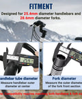 Adjustable Bike Stem For 25.4mm Handlebars And 28.6mm Forks, 100mm Center Length, compatibility measurements with calipers