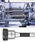 Heavy Duty R8 ER40 Collet Chuck 7/16 Inch 20UNF for CNC Milling Machine on a lathe, showcasing durable steel construction.