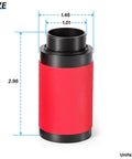 Red Filter Cartridge Replacement Kit For Industrial Three And Four Stage Filters, 0.01 Micron Precision Filtration, size details shown