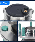 Close-up of Rear Wheel Bearing And Hub Assembly 5 Lug With ABS Replacement For Mazda 3 2004 2013, showing detailed components.