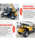 Built Different Heavy Duty Telescopic Handler Forklift With Smart Boom Extension engineered for rough terrain with four-wheel drive.