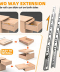 10 Inch Thin Drawer Slides With Ball Bearing Full Extension Two Way Track Rail demonstration and installation for DIY furniture