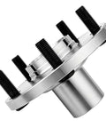 Front Wheel Bearing Hub Assembly Pair Fits Lexus RX300 1999 2003 FWD Also Fits ES300 1992 2003 Avalon 1995 2004 Sienna Soara 1998 2003 Camry 1992 2003 3L 5 Lug, silver metal, side view