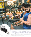 Cable Pulley Wheel For Home Gym Aluminum Alloy Pulley Block Wheel For Cable Machines Exercise Attachments For Strength Training Smooth Glide 105mm Outer Diameter Built To Boost Muscle Growth And Workout Efficiency. man using cable machine