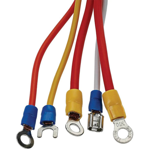 Plug And Play 12V Alternator Conversion Kit For Ford Tractor 55 64 includes colorful wiring with terminals for easy installation.