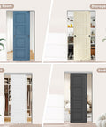 Aluminum Bypass Sliding Closet Door Hardware Set For Two Panels With Finger Pull 60 Inch Track in various room settings