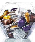 Large Capacity 12 Sided Polygon Coffee Pods Holder Go To For Nespresso VertuoLine Capsules with assorted capsules inside