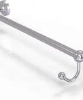 Sag Harbor Collection 36 Inch Towel Bar With Integrated Hooks In Satin Chrome Finish Built From Solid Brass For Durable Corrosion Free