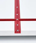 Universal 24 Inch T Track With Pre Drilled Mounting Holes And Wood Screws Double Cut Profile Sandblast Anodized Red Finish Pro Grade 2 Pack
