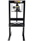 6 Ton Hydraulic Shop Press H Frame With Gauge For Precision Bearing Pressing, Heavy Duty Bending And Straightening, Adjustable Black Tool