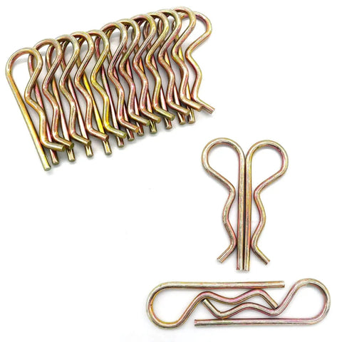 Heavy Duty Hitch Pins R Clips Set 12 Pack M3x60mm Zinc Coated Cotter Pins For Trailers Trucks Mowers And Carts Thick 3mm Wire
