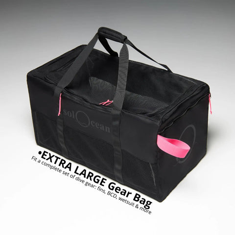 XL Mesh Duffle Dive Bag Packable Roll Up 100L for scuba snorkeling gear quick dry lightweight with reinforced bottom and drain vents