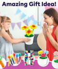 Child gifting All-In-One Kids Arts And Crafts Kit With Glitter Glue Sticks, Pipe Cleaners, Pom Poms And Craft Tools For DIY Projects