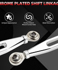 Chrome Shift Linkage For Harley Touring Motorcycles 1980 To 2024 Keeps Your Ride Shifting Smooth And Crisp On Softail Electra Glide Road King Street Glide Road Glide Upgrade For Lightning Fast Shifts chrome plated shift linkage with rod ends