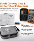 Auto Ranging Digital Multimeter For Grounding Tests On Sheets And Mats With No Guesswork Grounding Guide Carrying Case User Manual