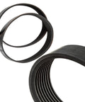 Heavy Duty Ribbed Drive Belt Set For Delta 22 560 Planer, two durable belts designed for woodworking machines.